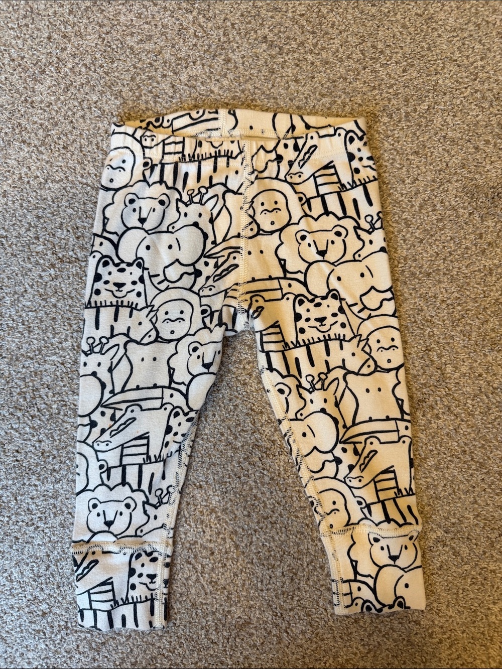 Hanna Andersson Baby Animal Print Neutral Leggings